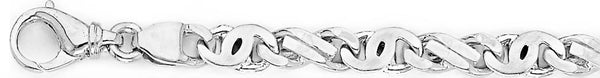 18k white gold chain, 14k white gold chain 7.3mm Kats Eye Link Bracelet