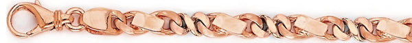 14k rose gold, 18k pink gold chain 5.9mm Kats Eye Link Bracelet