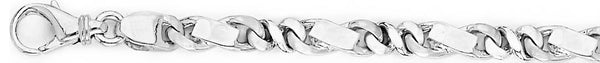 18k white gold chain, 14k white gold chain 5.9mm Kats Eye Link Bracelet