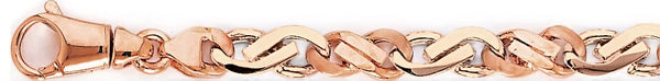 14k rose gold, 18k pink gold chain 7.2mm Mimo Link Bracelet
