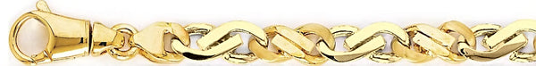 18k yellow gold chain, 14k yellow gold chain 7.2mm Mimo Link Bracelet