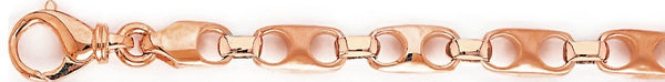 14k rose gold, 18k pink gold chain 6.7mm Charisa Link Bracelet