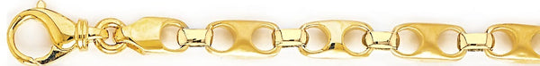 18k yellow gold chain, 14k yellow gold chain 6.7mm Charisa Link Bracelet