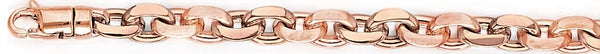 14k rose gold, 18k pink gold chain 6.6mm Annette Link Bracelet