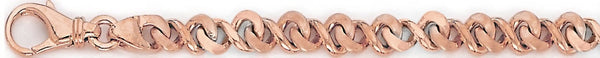 14k rose gold, 18k pink gold chain 6.4mm Figure Eight Link Bracelet