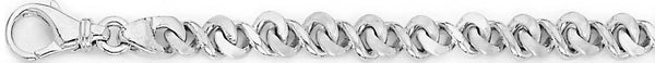 18k white gold chain, 14k white gold chain 6.4mm Figure Eight Link Bracelet
