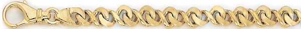 18k yellow gold chain, 14k yellow gold chain 6.4mm Figure Eight Link Bracelet