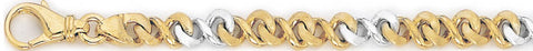 6.4mm Figure Eight Link Bracelet custom made gold chain