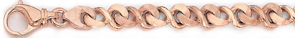 14k rose gold, 18k pink gold chain 7.8mm Figure Eight Link Bracelet