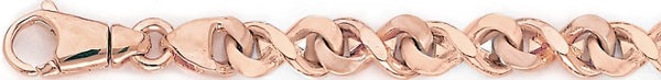 14k rose gold, 18k pink gold chain 8.8mm Figure Eight Link Bracelet