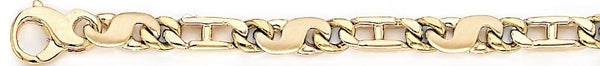 18k yellow gold chain, 14k yellow gold chain 6.1mm Lorenzo Link Bracelet