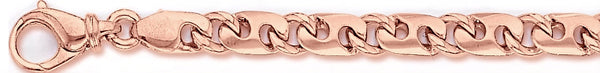 14k rose gold, 18k pink gold chain 6.9mm Dele Link Bracelet