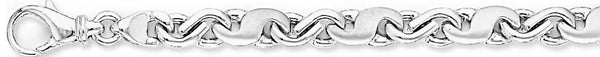 18k white gold chain, 14k white gold chain 6.6mm Bronsen Link Bracelet