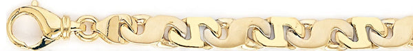 18k yellow gold chain, 14k yellow gold chain 7.8mm Wayde Link Bracelet