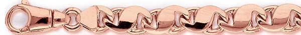 14k rose gold, 18k pink gold chain 9.3mm Marshall Link Bracelet