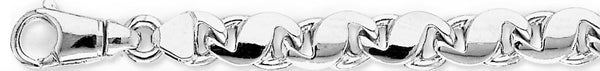 18k white gold chain, 14k white gold chain 9.3mm Marshall Link Bracelet
