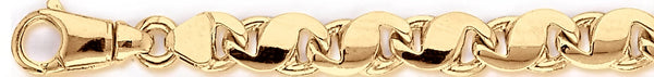 18k yellow gold chain, 14k yellow gold chain 9.3mm Marshall Link Bracelet