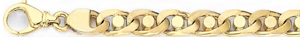 18k yellow gold chain, 14k yellow gold chain 8.2mm Mick Link Bracelet