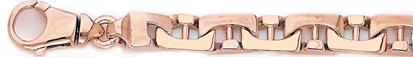 14k rose gold, 18k pink gold chain 8.5mm Elis Link Bracelet