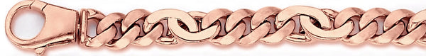 14k rose gold, 18k pink gold chain 8.1mm Avenir Link Bracelet