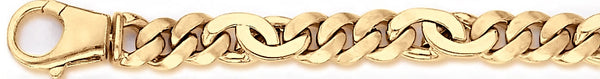 18k yellow gold chain, 14k yellow gold chain 8.1mm Avenir Link Bracelet