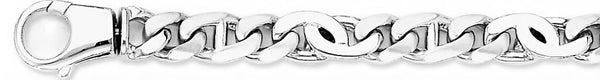 18k white gold chain, 14k white gold chain 8mm Rupert Link Bracelet
