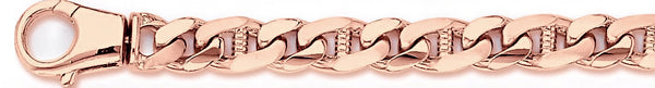 14k rose gold, 18k pink gold chain 8mm Sonny Link Bracelet