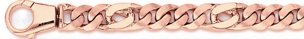 14k rose gold, 18k pink gold chain 8.4mm Carson Link Bracelet