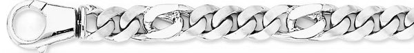 18k white gold chain, 14k white gold chain 8.4mm Carson Link Bracelet