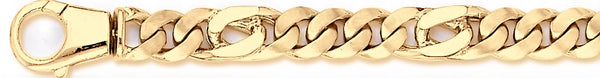 18k yellow gold chain, 14k yellow gold chain 8.4mm Carson Link Bracelet