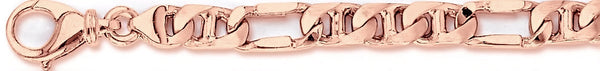 14k rose gold, 18k pink gold chain 6.7mm Angelo Link Bracelet