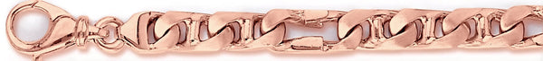 14k rose gold, 18k pink gold chain 7.4mm Stuart Link Bracelet