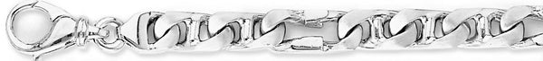 18k white gold chain, 14k white gold chain 7.4mm Stuart Link Bracelet