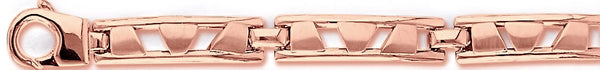 14k rose gold, 18k pink gold chain 7.6mm Regan Link Bracelet