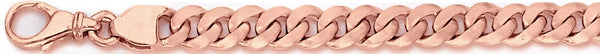 14k rose gold, 18k pink gold chain 6.7mm Mitchell Link Bracelet
