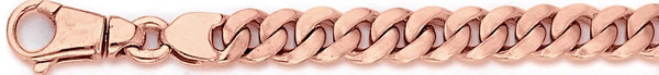 14k rose gold, 18k pink gold chain 8.1mm Mitchell Link Bracelet