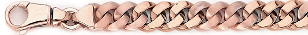 14k rose gold, 18k pink gold chain 9.5mm Mitchell Link Bracelet