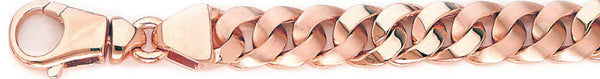 14k rose gold, 18k pink gold chain 9.9mm Mitchell Link Bracelet
