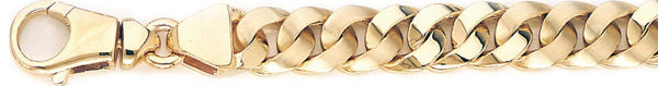 18k yellow gold chain, 14k yellow gold chain 9.9mm Mitchell Link Bracelet