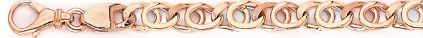 14k rose gold, 18k pink gold chain 7mm Adrian Link Bracelet