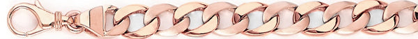14k rose gold, 18k pink gold chain 7.9mm Arnold Link Bracelet