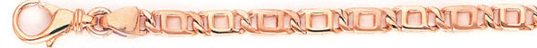14k rose gold, 18k pink gold chain 4.6mm Dane Link Bracelet