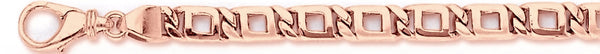 14k rose gold, 18k pink gold chain 5.6mm Dane Link Bracelet
