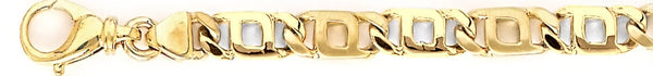 18k yellow gold chain, 14k yellow gold chain 7.2mm Dane Link Bracelet