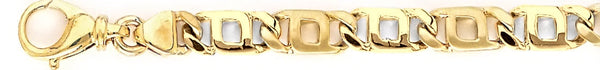 18k yellow gold chain, 14k yellow gold chain 7.2mm Dane Link Bracelet
