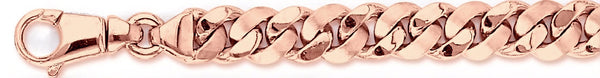 14k rose gold, 18k pink gold chain 9.6mm Will Link Bracelet