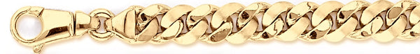 18k yellow gold chain, 14k yellow gold chain 9.6mm Will Link Bracelet