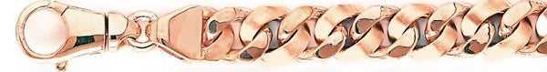 14k rose gold, 18k pink gold chain 10mm Will Link Bracelet