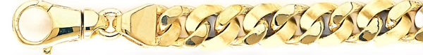18k yellow gold chain, 14k yellow gold chain 10mm Will Link Bracelet