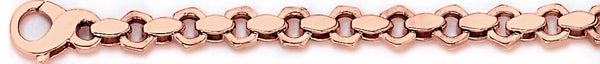 14k rose gold, 18k pink gold chain 6.3mm Shimmer Link Bracelet